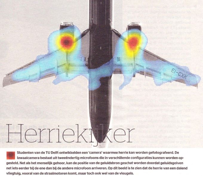 herriekijker dalend vliegtuig